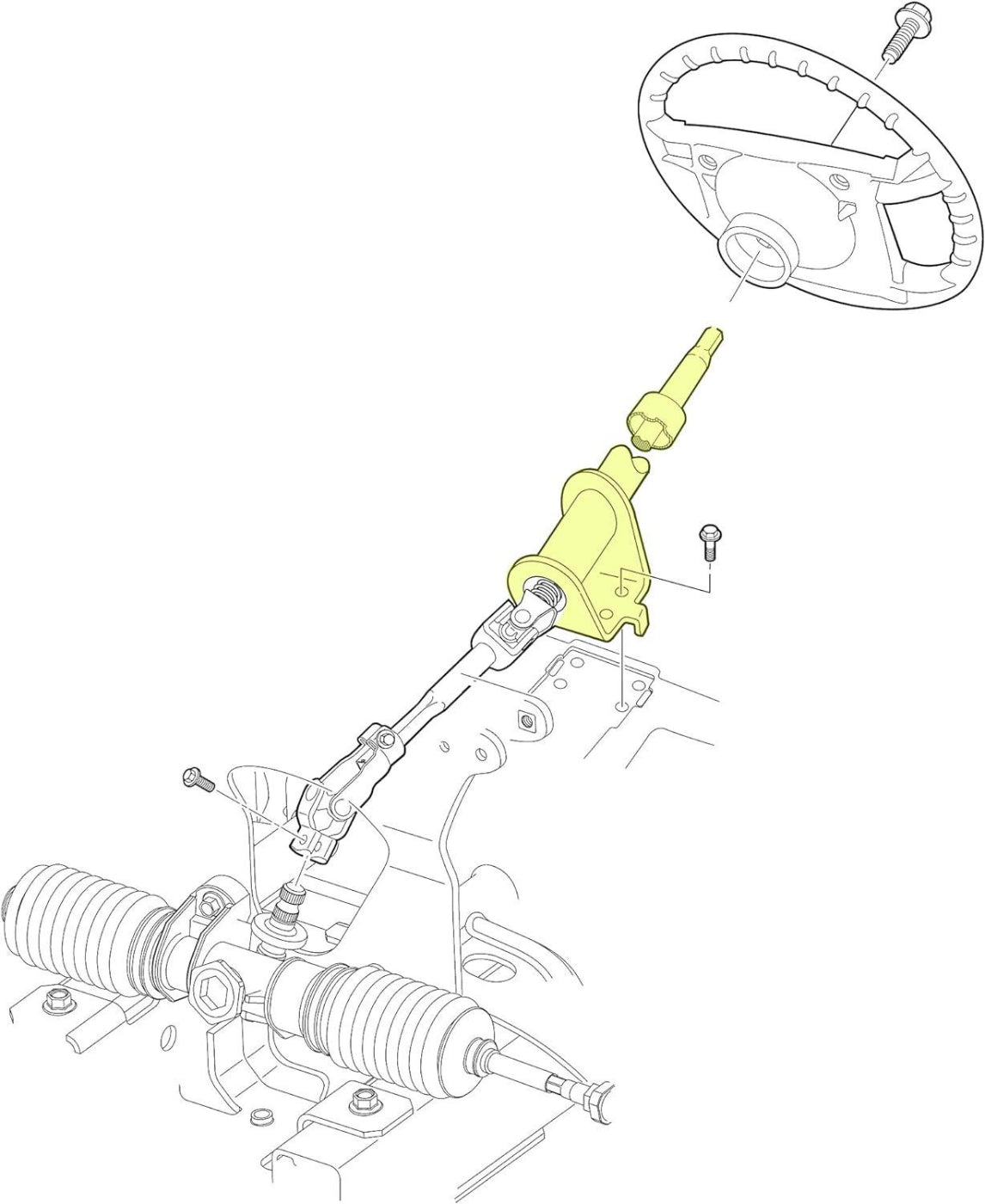 Club Car Steering Rack Alignment Golf Cart Steering Column for Club Car Precedent - 10L0L