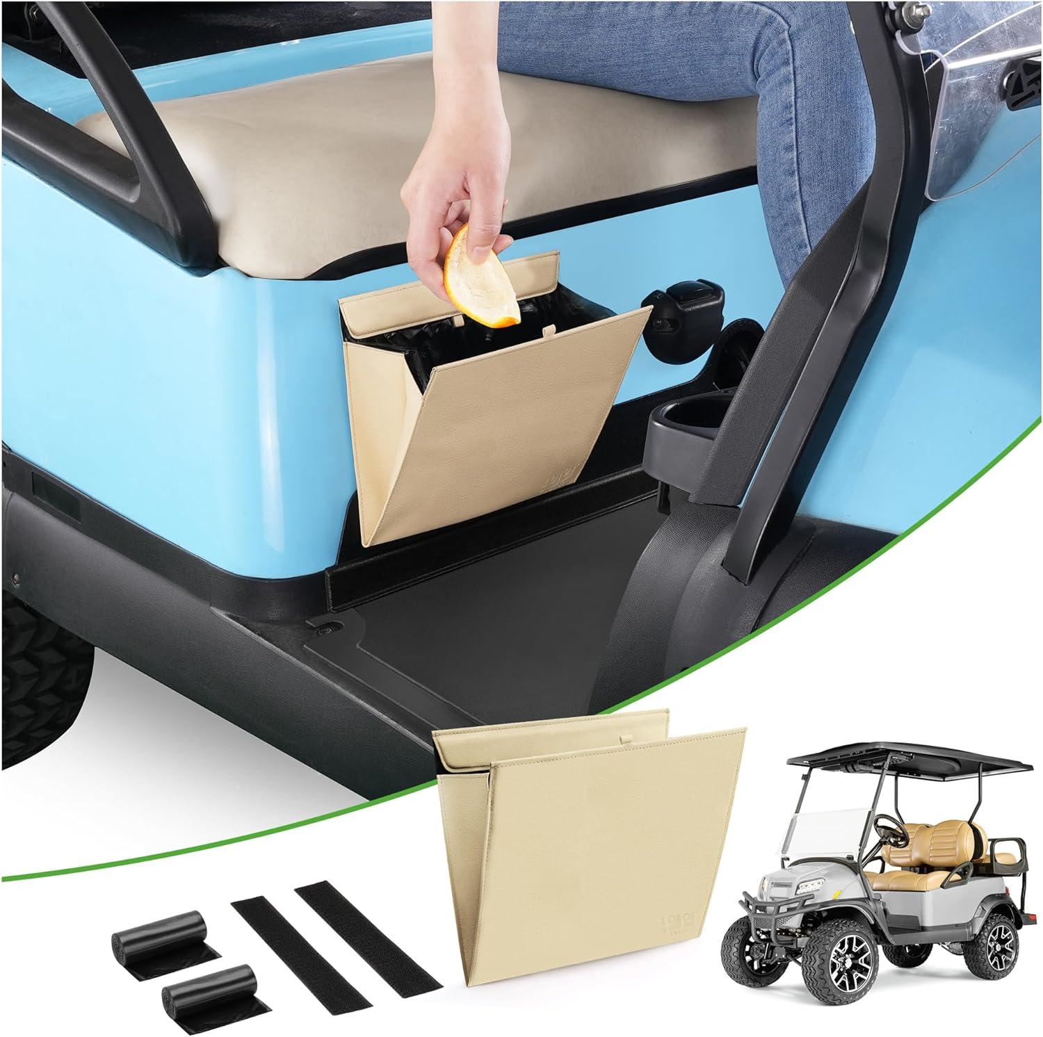 Golf Cart Trash Can Waterproof Portable Garbage Bag Passenger Side - 10L0L - 10L0L