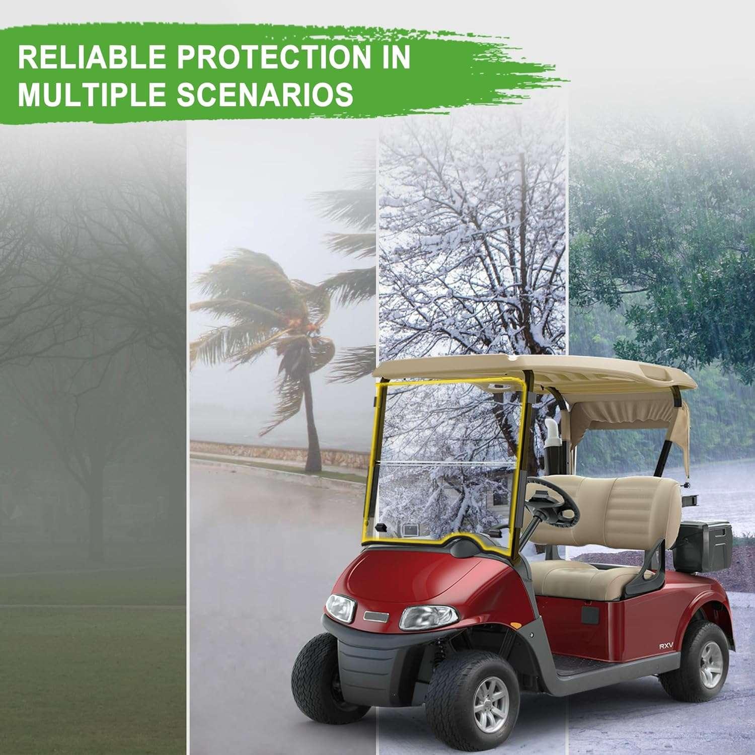 Golf cart windshield is thickened, strong impact, and shatterproof