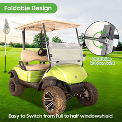 Golf Cart Windshield Transparent Foldable for G29 2007-2016 Yamaha- 10L0L - 10L0L