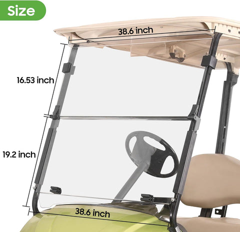 Golf Cart Windshield Transparent Foldable for G29 2007-2016 Yamaha- 10L0L - 10L0L