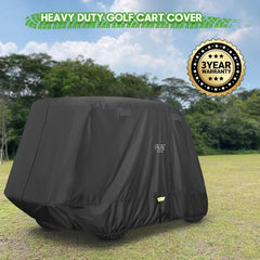 Heavy Duty Best Golf Cart Cover for 2/4 Passengers Golf Cart, All Weather Outdoor Protection - 10L0L