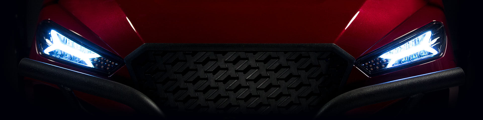 Golf cart headlights background