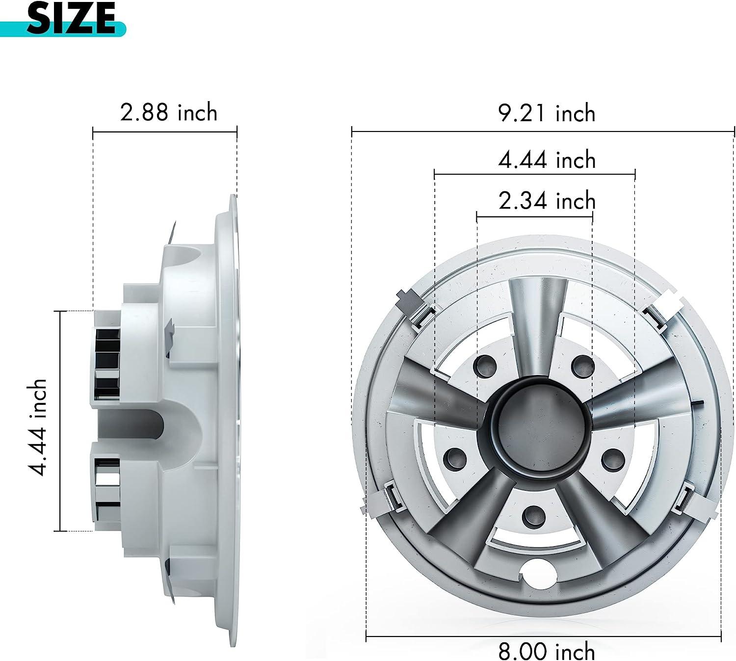 golf cart hubcaps size