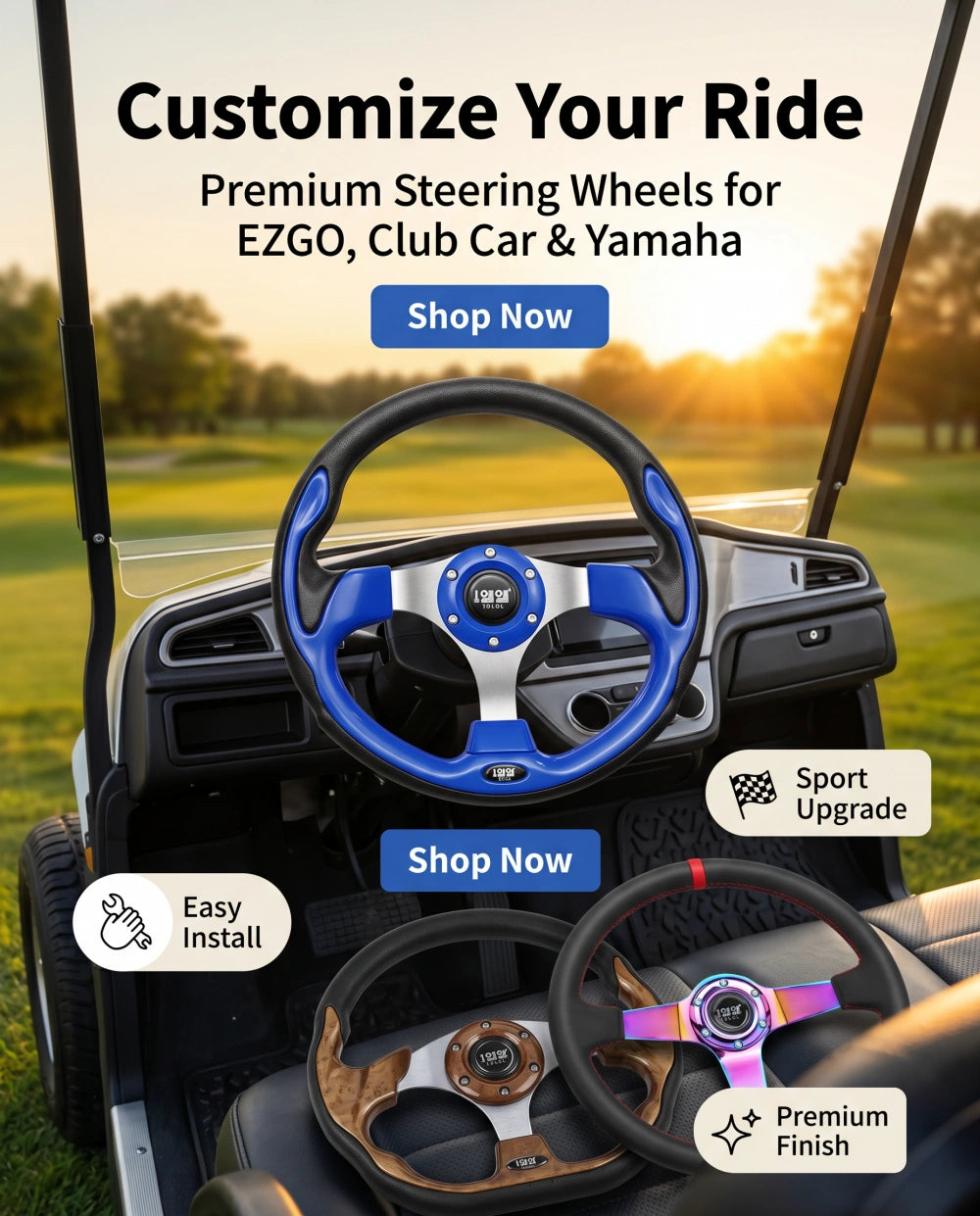 Golf Cart Steering Wheel