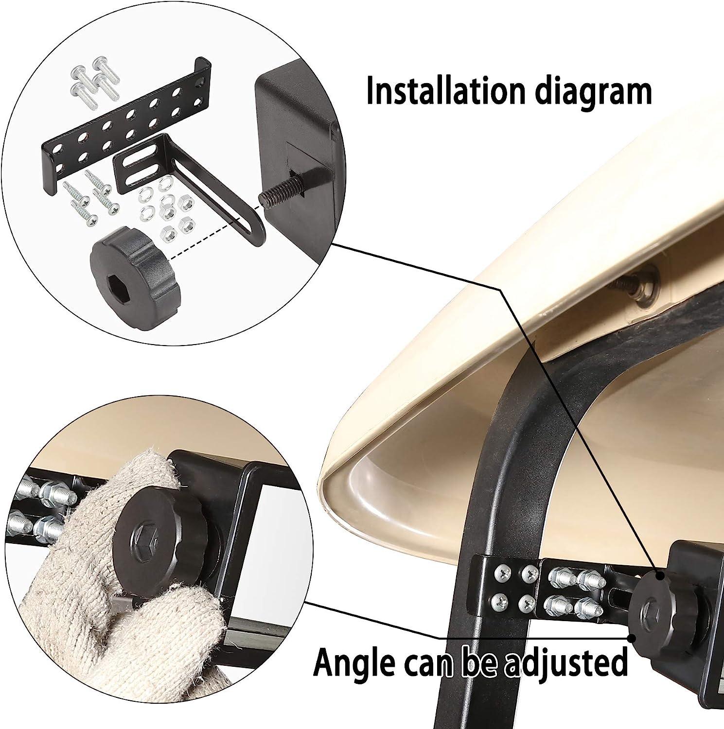 Golf cart mirror installation diagram