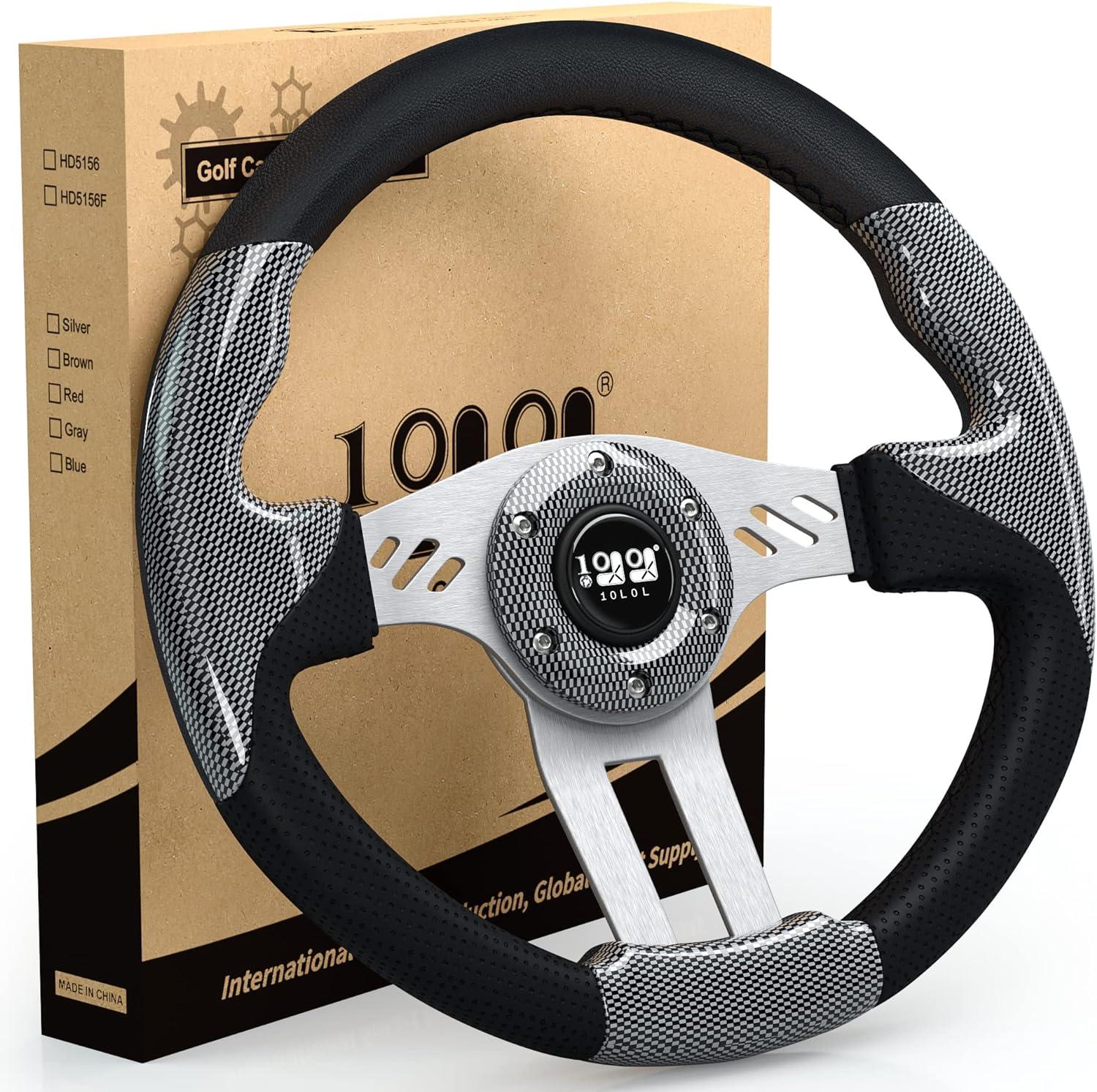 Universal golf cart steering wheels for sale red brown silver optional - 10L0L - 10L0L