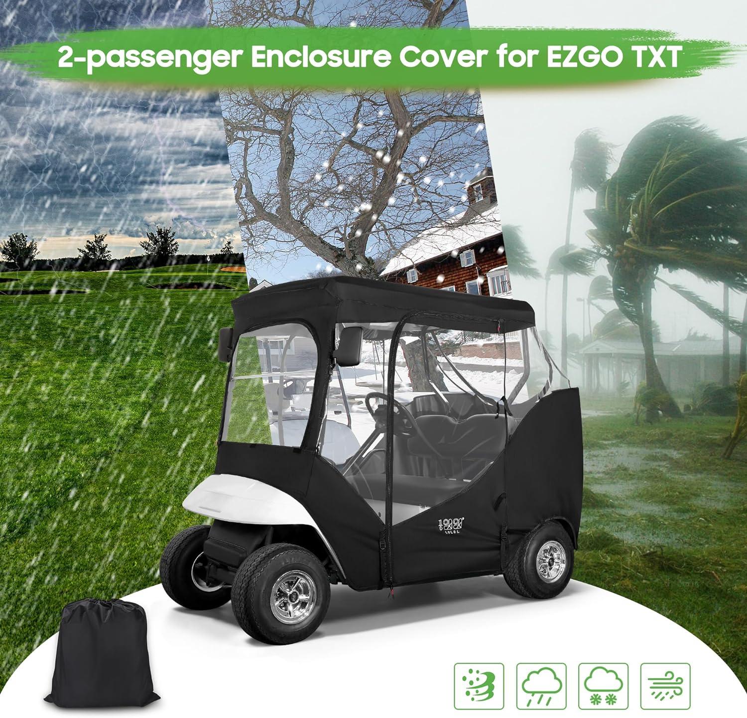 Waterproof Portable Golf Cart Enclosure for EZGO TXT RXV