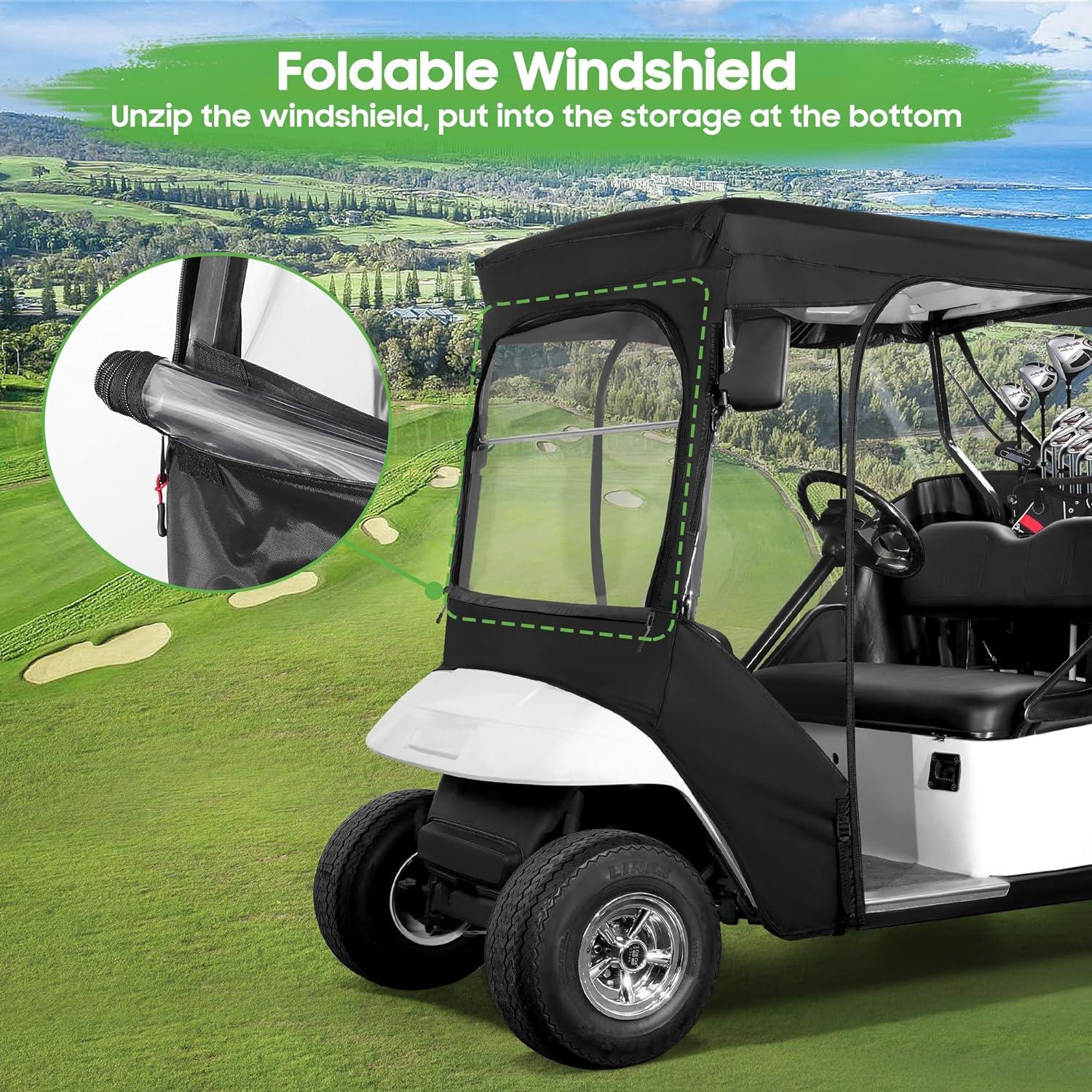 Waterproof Portable Golf Cart Enclosure for EZGO TXT RXV