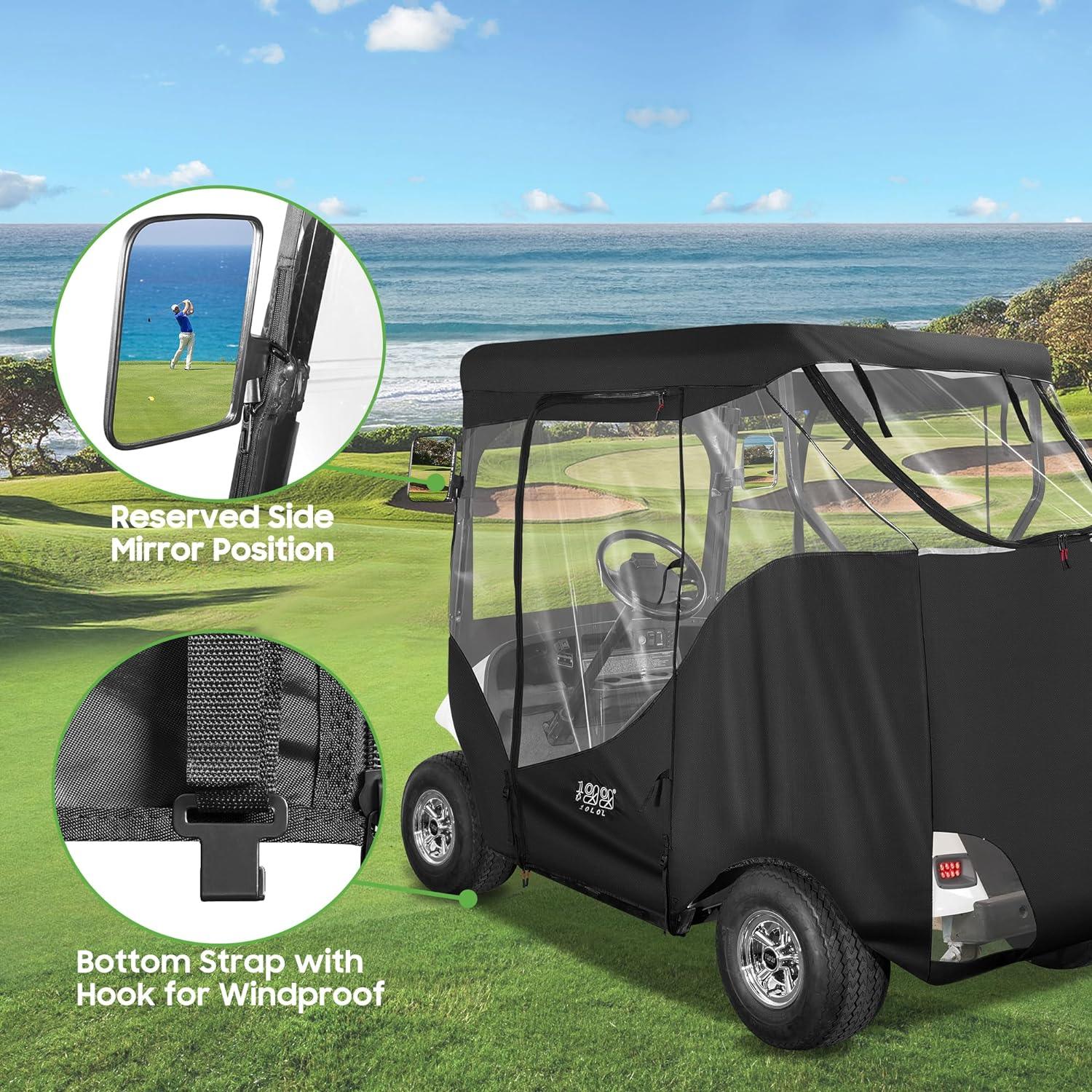 Waterproof Portable Golf Cart Enclosure for EZGO TXT RXV