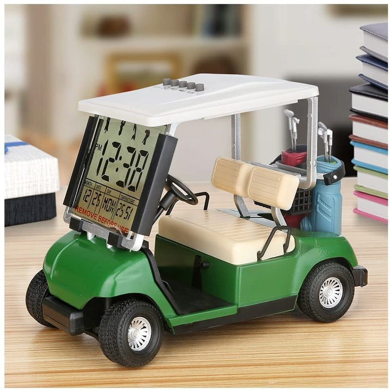 Mini Golf Cart Clock Desktop Decor Great Gift for Golf Fanatics