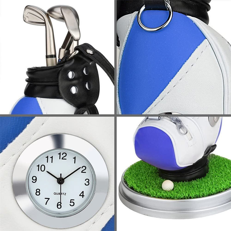 Golf bag pen holder with clock and golf pen