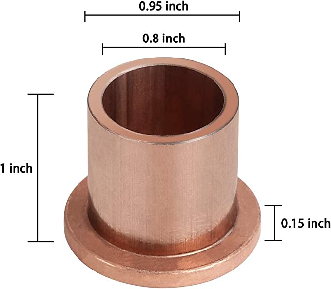 Flanged Spindle Bronze Bushing, King Pin Steering Knuckle Bushing Kit for Club Car Precedent 2004-Up 102288201, 102288401