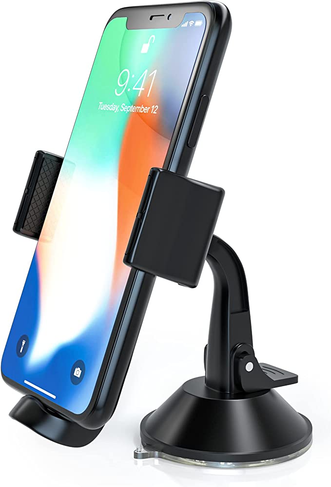 10L0L Universal Cell Phone Stand 180 Degree Rotation & Special Locking Button Phone Holder Compatible iPhone Samsung Moto Huawei Xiaomi Smartphones