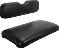 Black golf cart front cushion and seat back