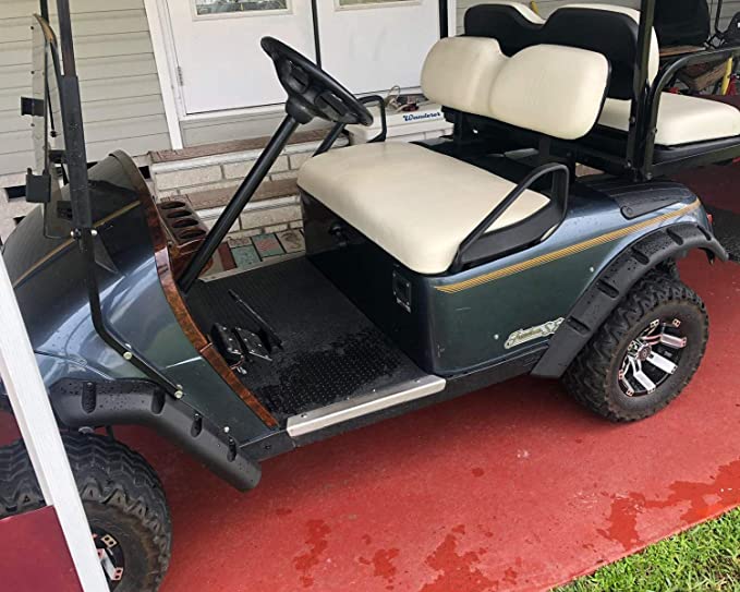 10L0L Golf Cart Fender Flares Contains 2 Front and 2 Rear for EZGO TXT RXV/Club Car DS Precedent/Yamaha G29 with Metal Hardware