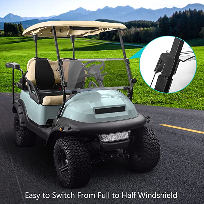 Club Car golf cart windshield foldable