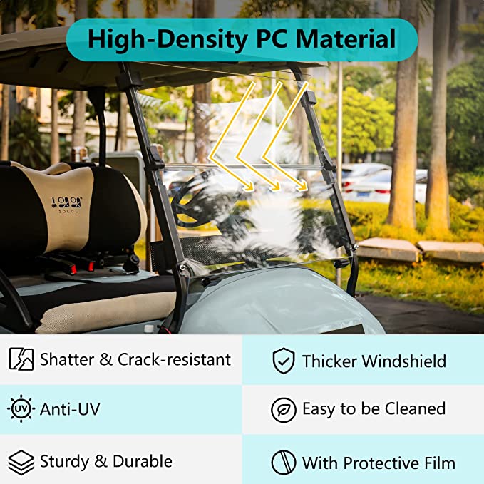 Club Car golf cart windshield high density PC material