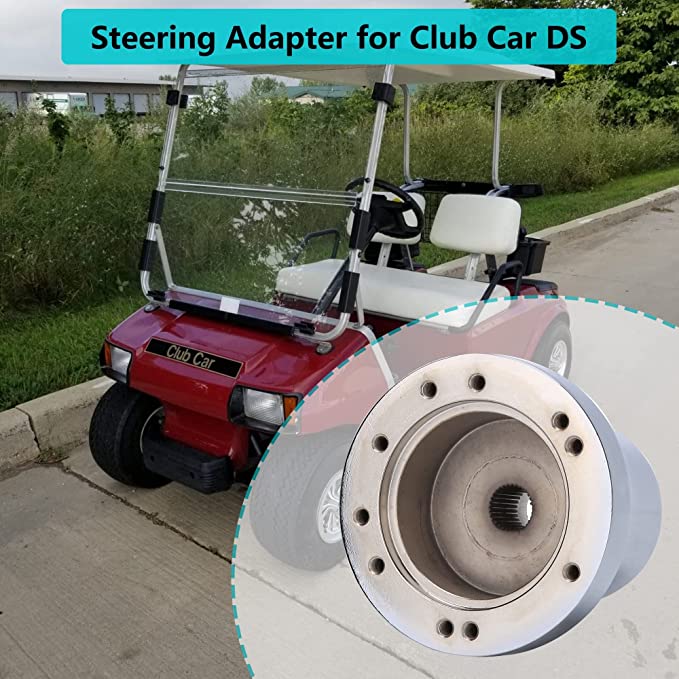 10L0L Golf Cart Racing Steering Wheel Adapter (Sold Separately), Universal for Club Car DS Precedent EZGO RXV & TXT Yamaha Ergonomic Design