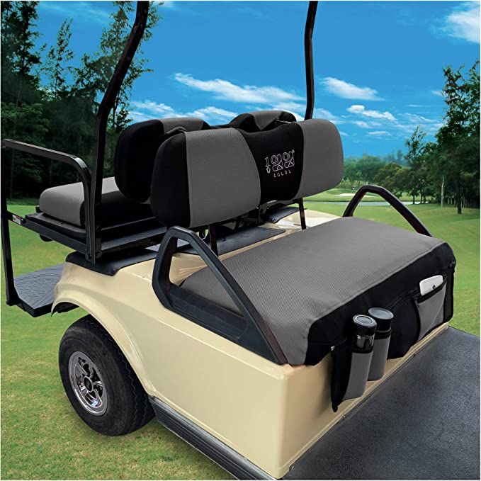 Golf cart seat cover gray set
