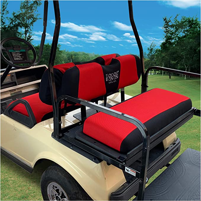 Golf cart seat cover red set