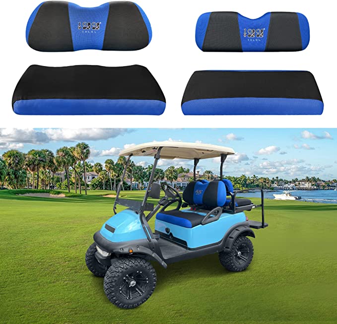 Golf cart seat cover blue