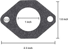 golf cart carburetor gasket dimensions