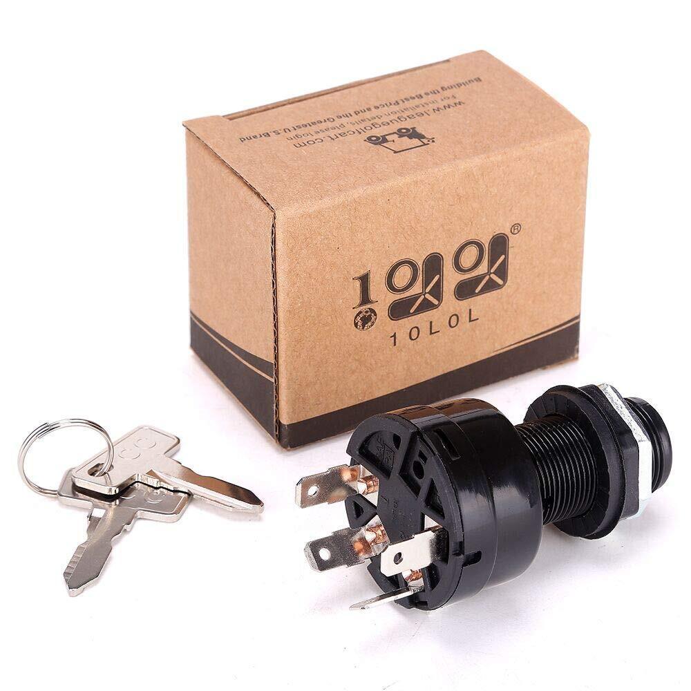 Golf Cart Starter Ignition Key Switch for Club Car Precedent Electric 2004 - Up -10L0L - 10L0L