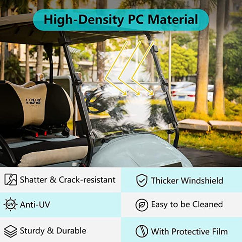 Club Car golf cart windshield high density PC material