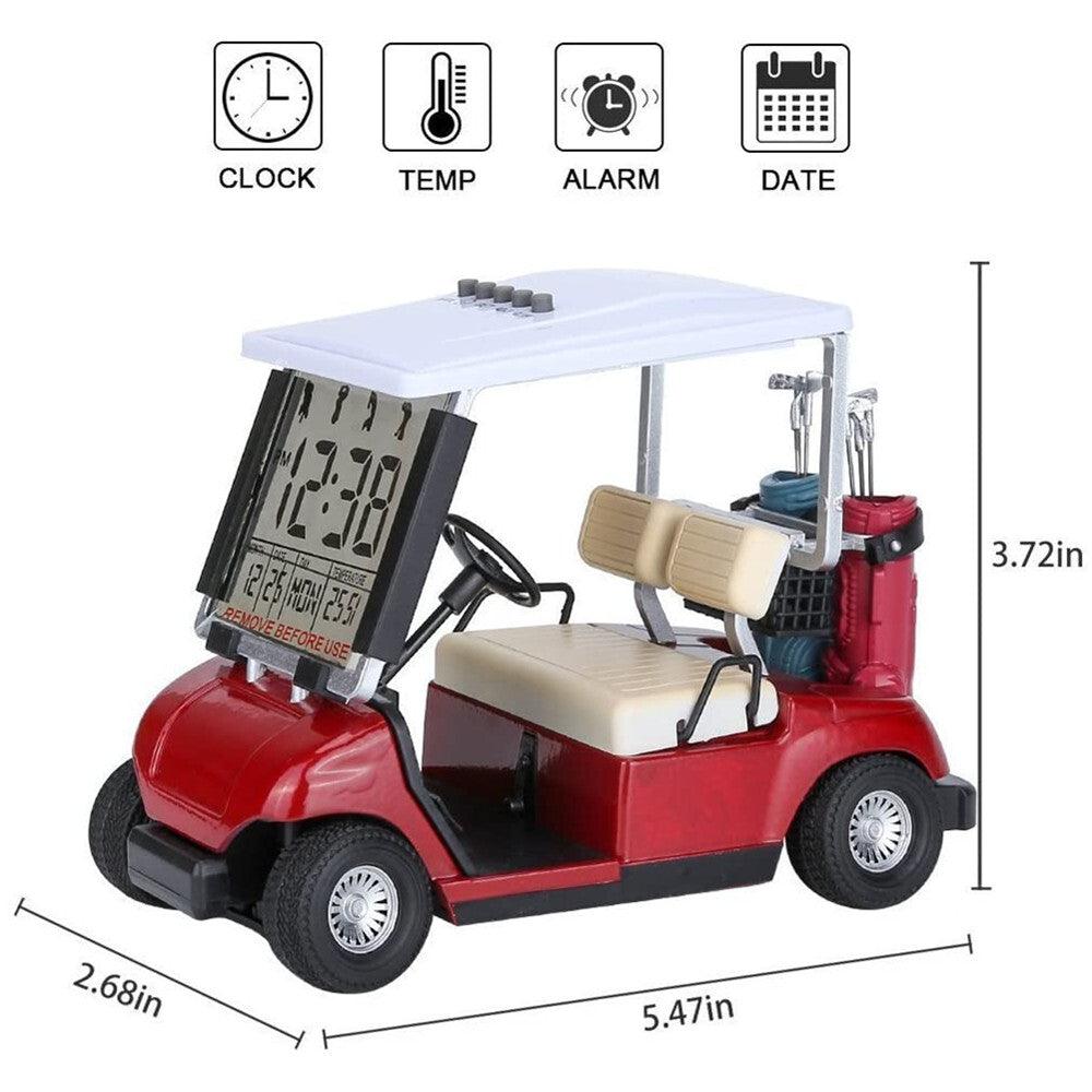 Latest Version LCD Display Mini Golf Cart Clock Great Gift for Golf Fans and Players - 10L0L - 10L0L